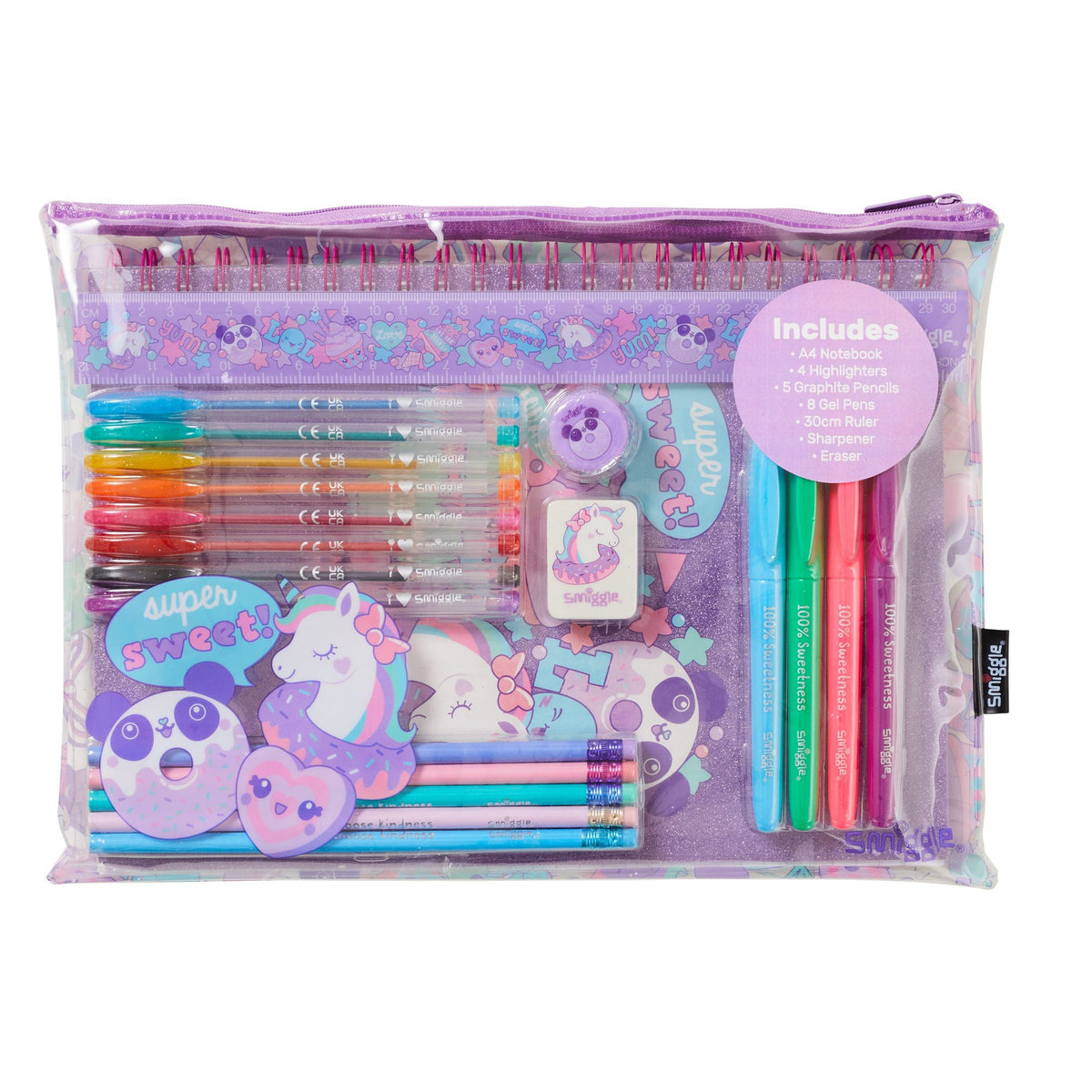 Smiggle - Set de papelería A4 básico