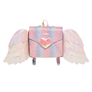 Smiggle - Mochila rosa con alas etéreas