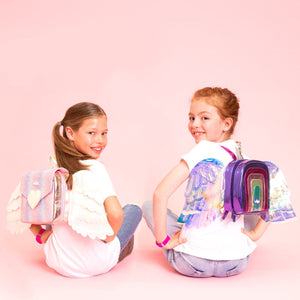 Smiggle - Mochila rosa con alas etéreas