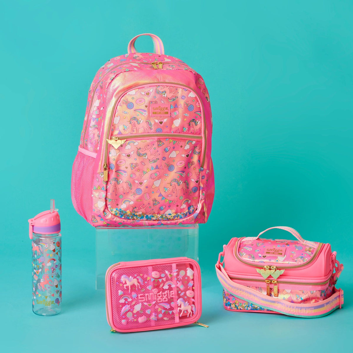 Smiggle - Fiesta Botella de agua sin BPA de 650 ml