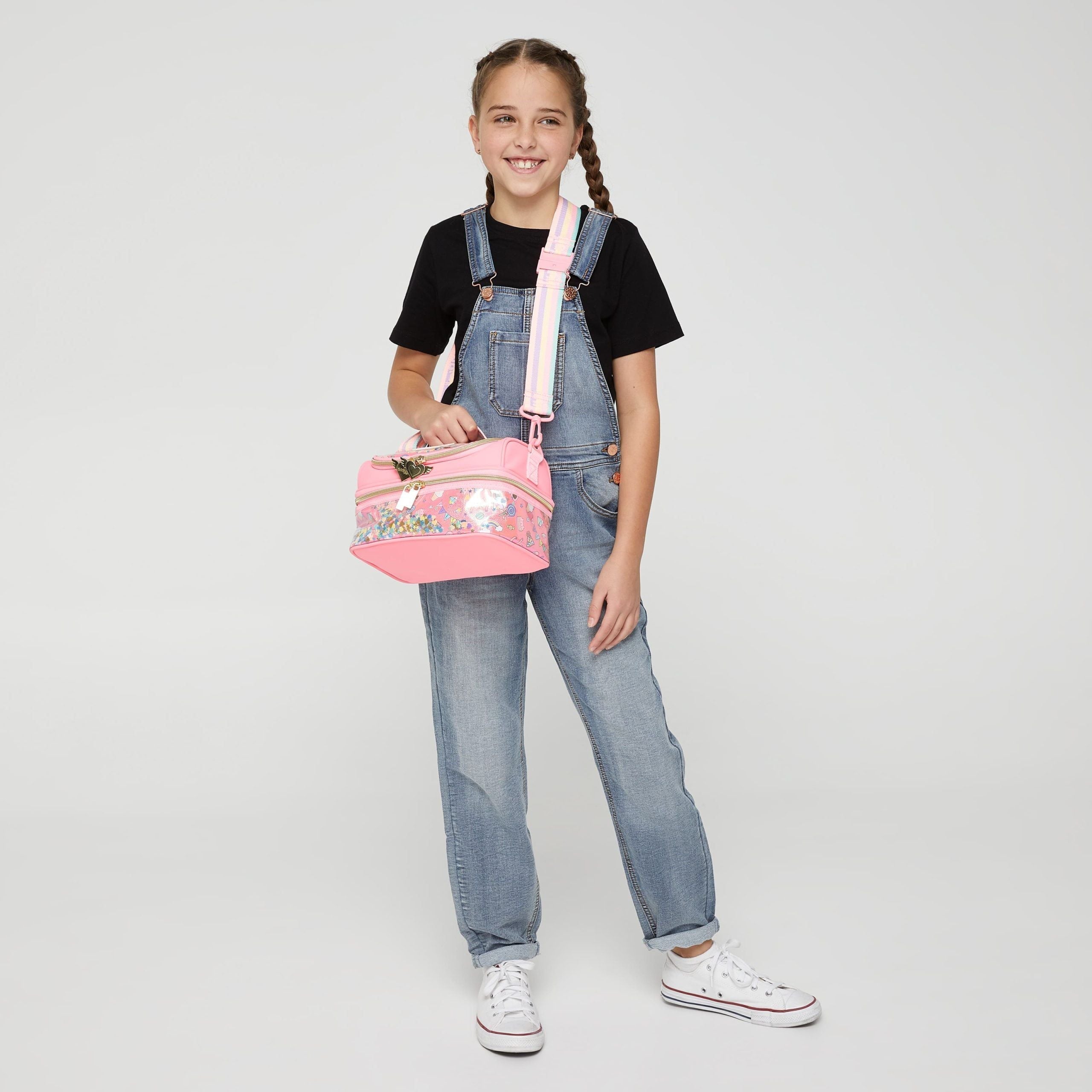 Smiggle - Fiambrera de doble compartimento Fiesta con correa