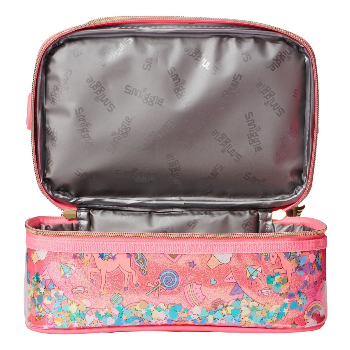Smiggle - Fiambrera de doble compartimento Fiesta con correa
