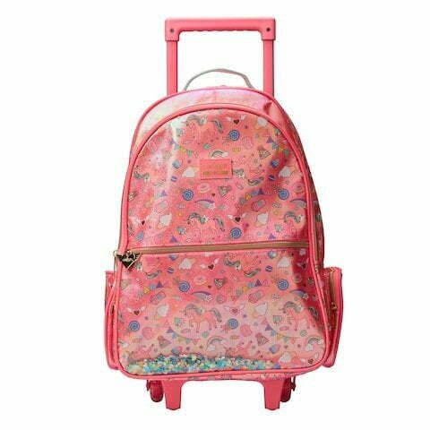 Smiggle - Mochila de viaje con ruedas, Fiesta