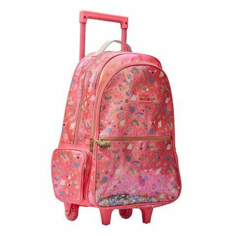 Smiggle - Mochila de viaje con ruedas, Fiesta