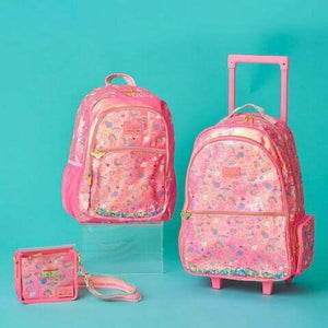 Smiggle - Mochila de viaje con ruedas, Fiesta