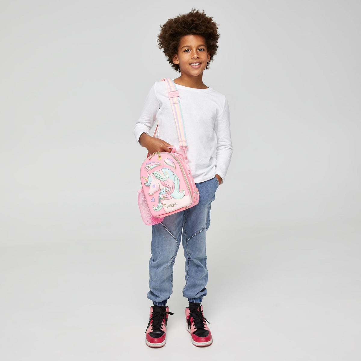 Smiggle - Bolsa de almuerzo y de fin de semana con correa al hombro Fiesta