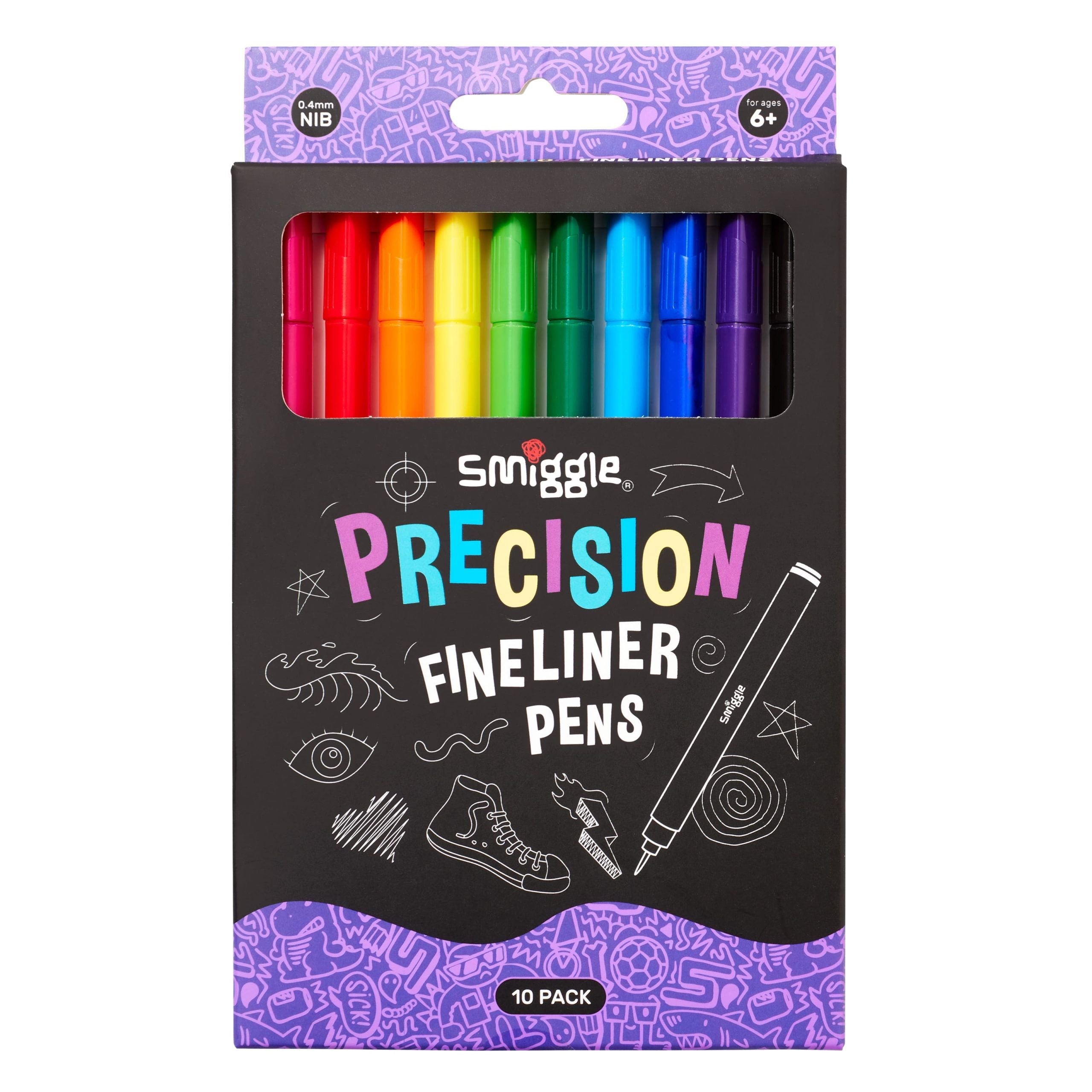Smiggle - Pack de 10 bolígrafos de punta fina