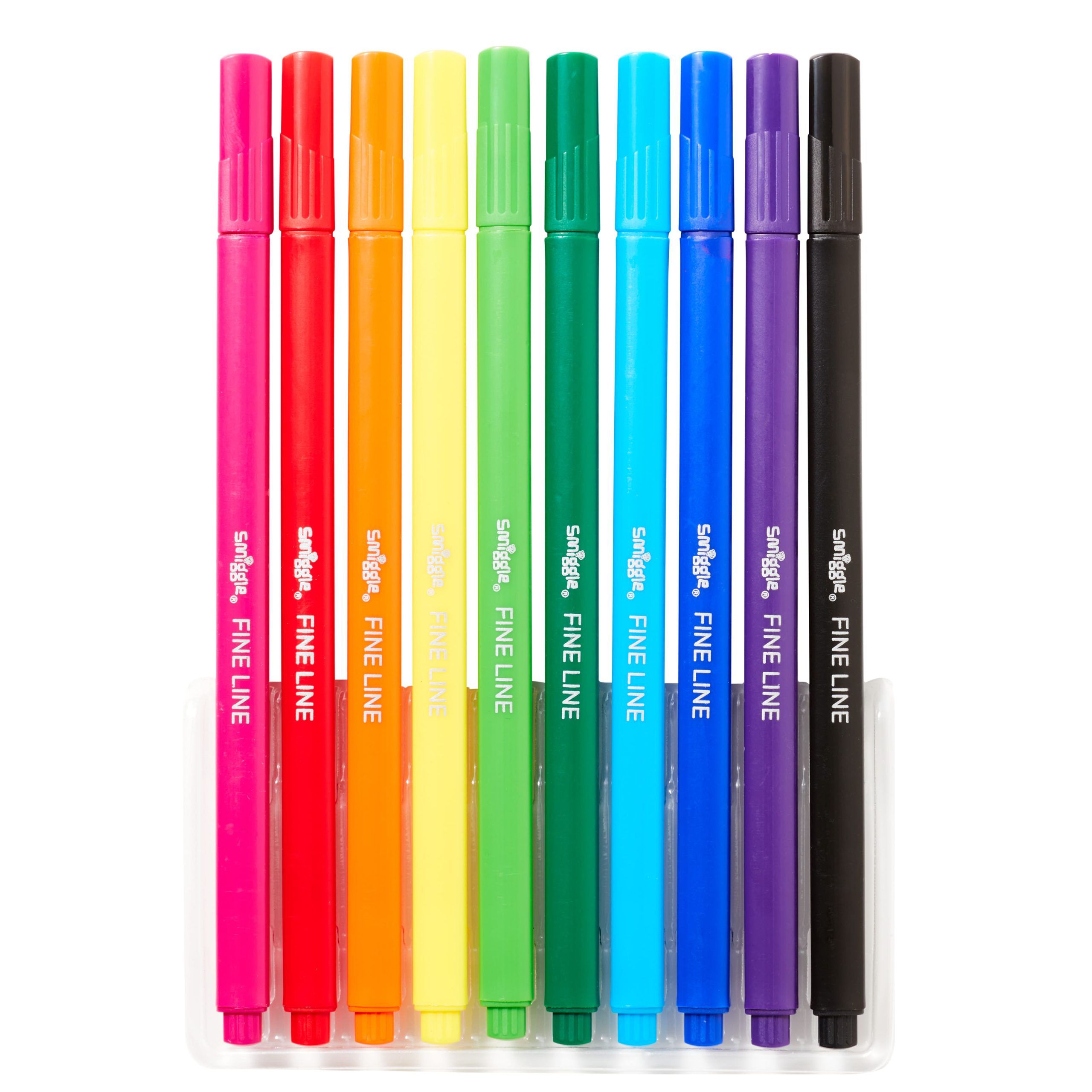 Smiggle - Pack de 10 bolígrafos de punta fina