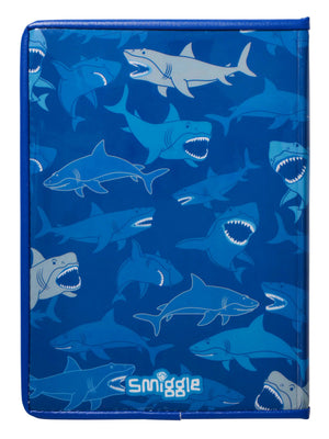 Smiggle - Cuaderno A5 rayado con diseño de tiburón flotante