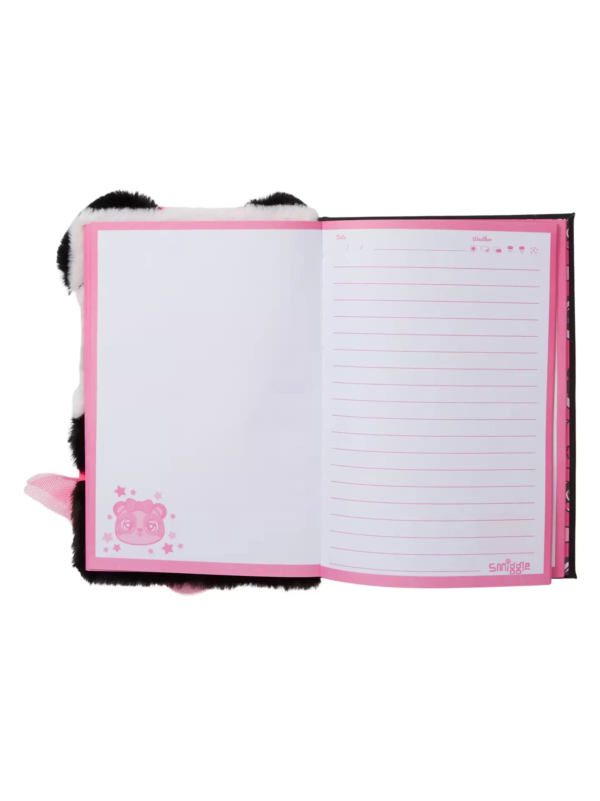 Smiggle - Cuaderno y diario de felpa fluffy A5