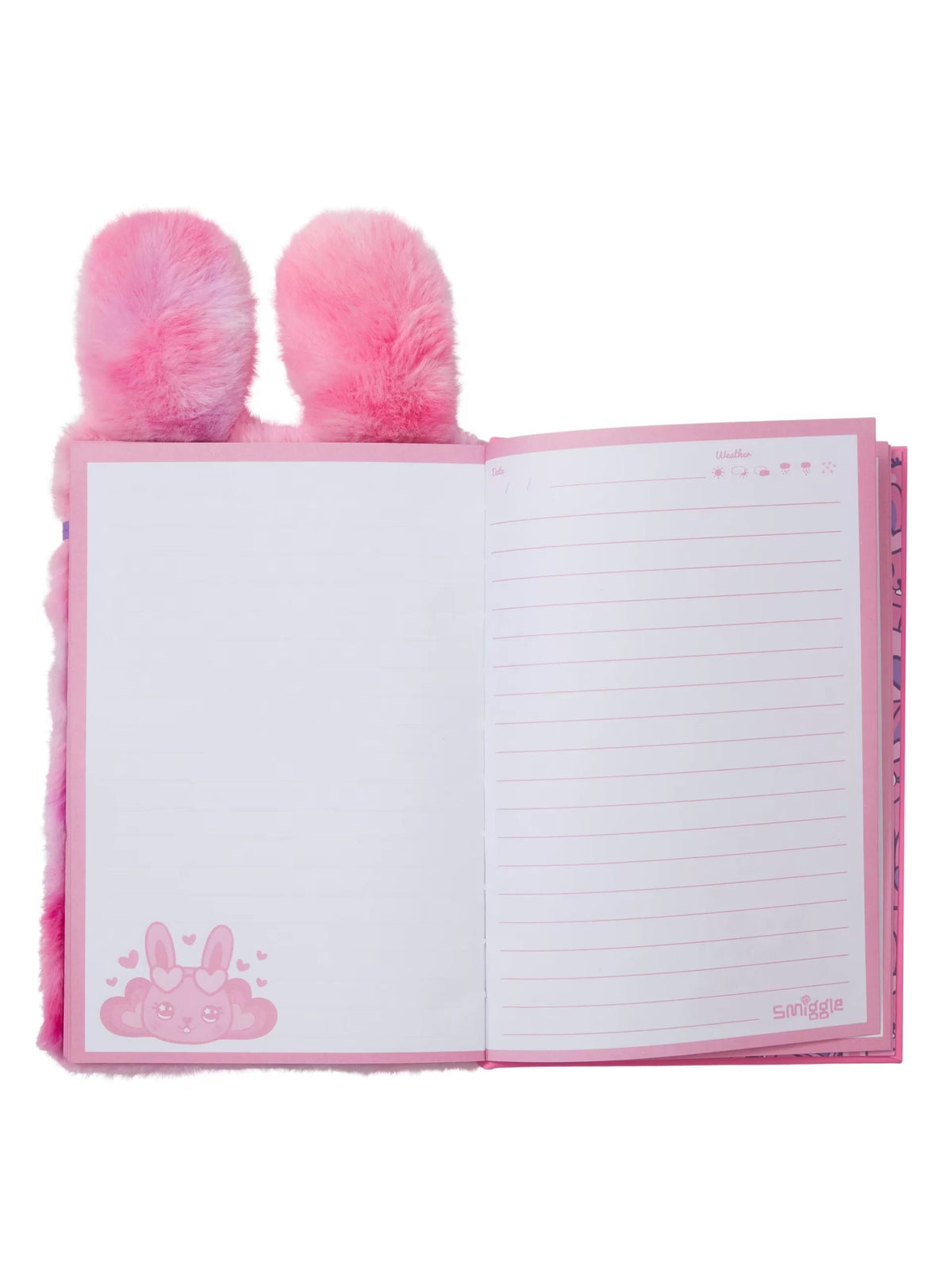 Smiggle - Cuaderno y diario de felpa fluffy A5