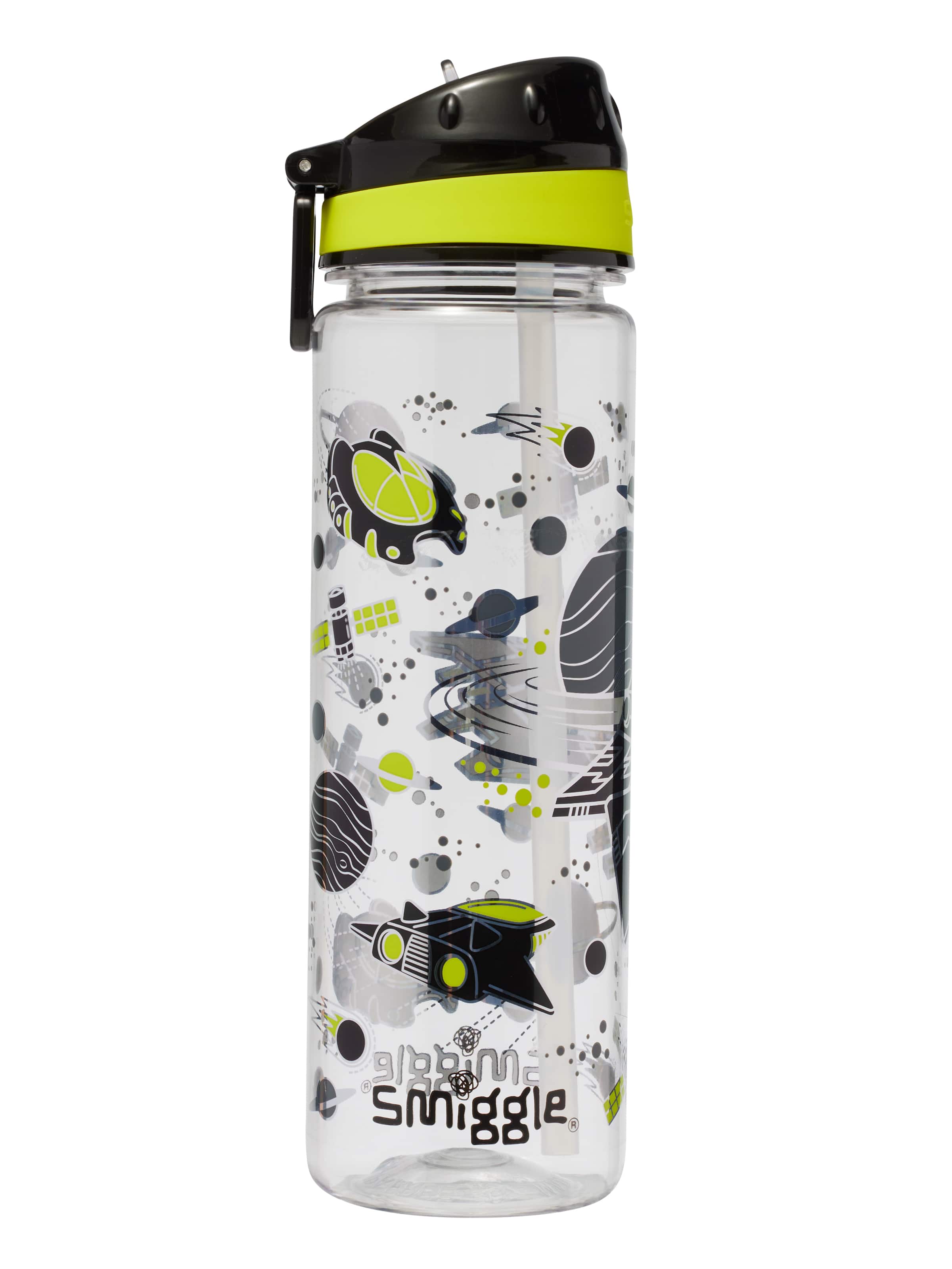 Smiggle - Botella de Agua sin BPA con Pajita de 650 ml Fly High