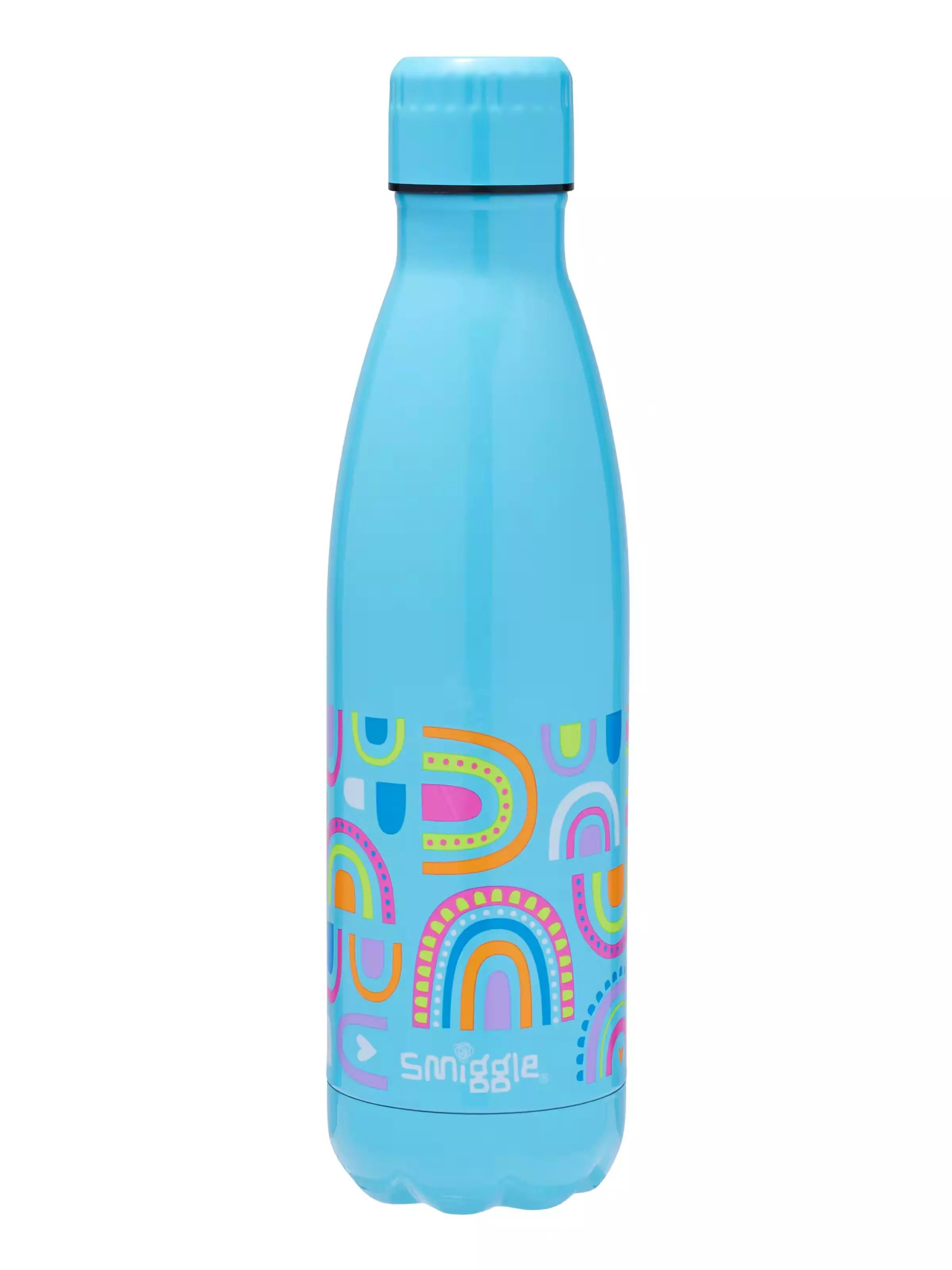 Smiggle - Botella de acero de 500 ml Fly High con tapa