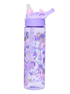 Smiggle - Botella de agua con pajita de 650 ml sin BPA Fun Fair