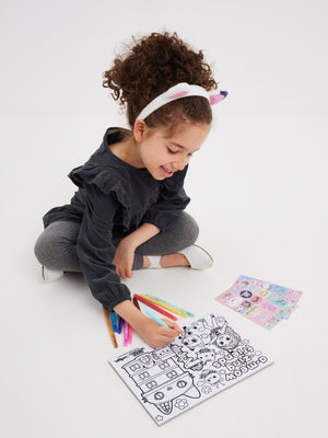 Smiggle - Juego de papelería de rompecabezas y arte de Gabby's Dollhouse