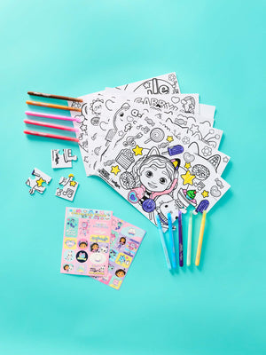Smiggle - Juego de papelería de rompecabezas y arte de Gabby's Dollhouse