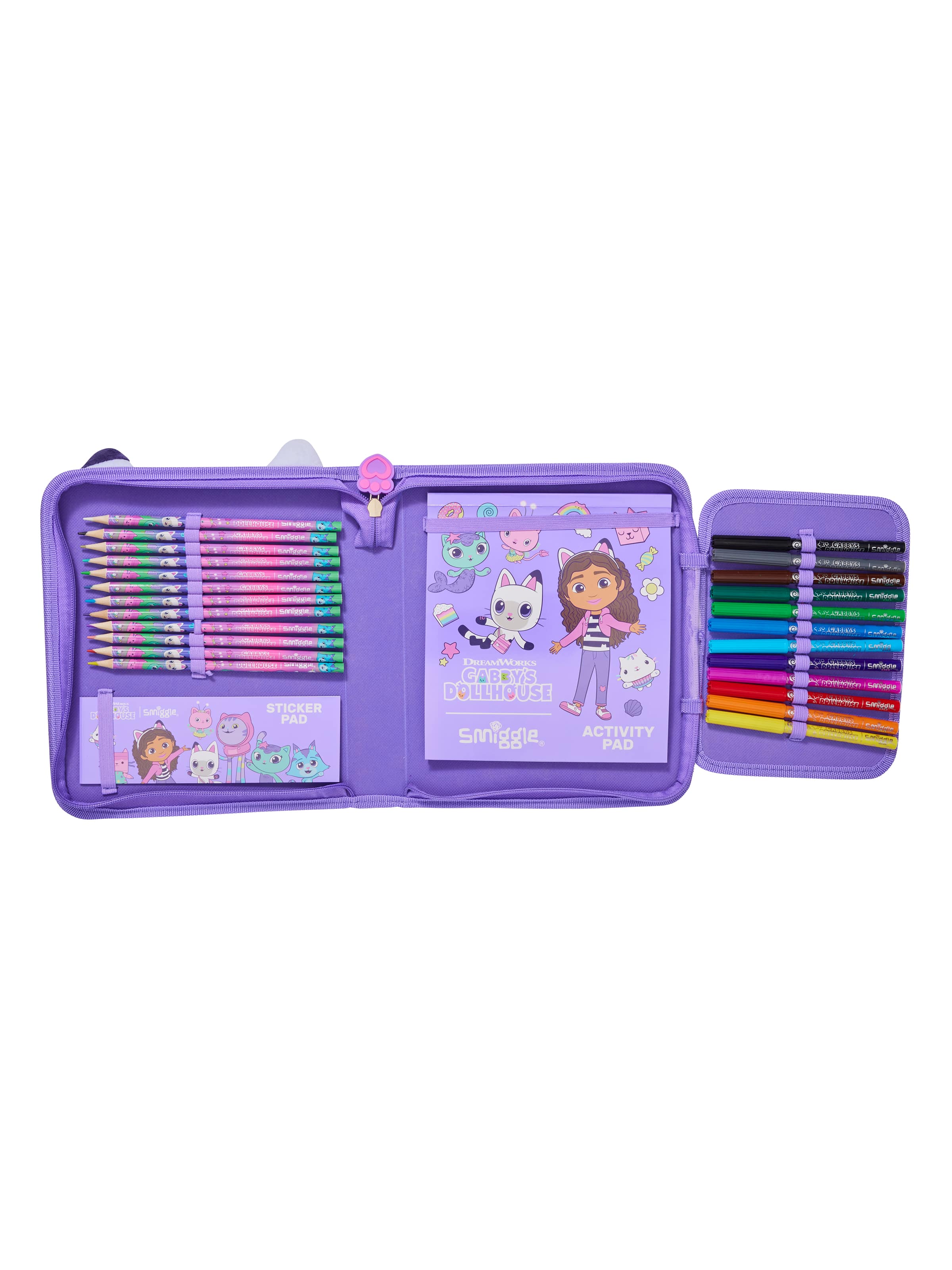 Smiggle - Gabby's Dollhouse Estuche y Set de Papelería