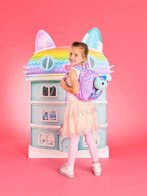 Smiggle - Mochila de guardería con juguete extraíble La casa de muñecas de Gabby