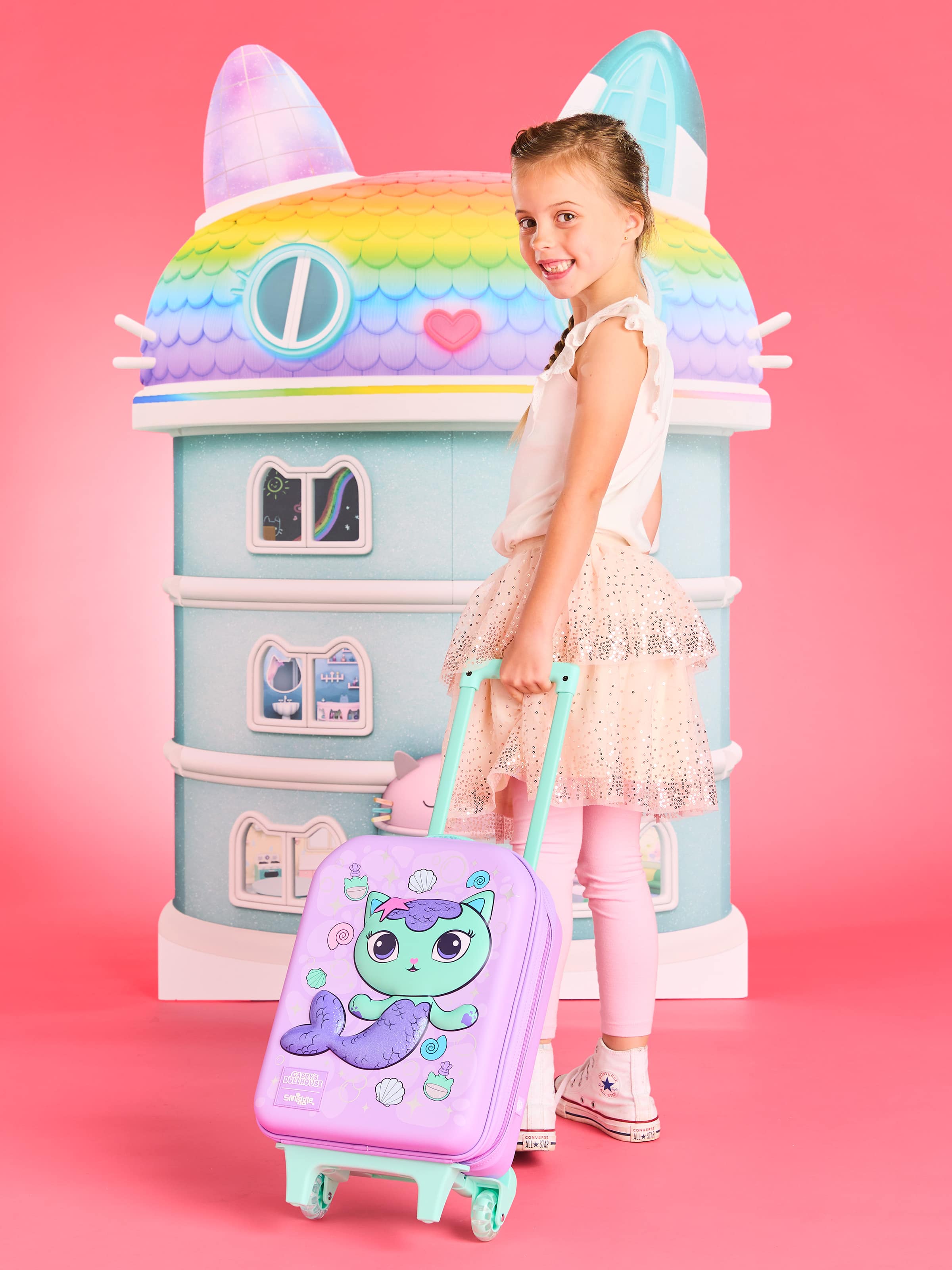 Smiggle - Maleta Trolley Escolar y de Viaje Gabby's Dollhouse