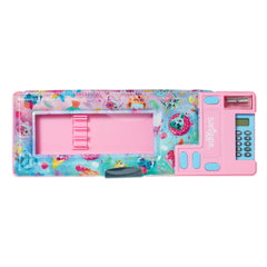 Smiggle - Estuche de lápices automático con calculadora y diseño Galaxy Happy Animals