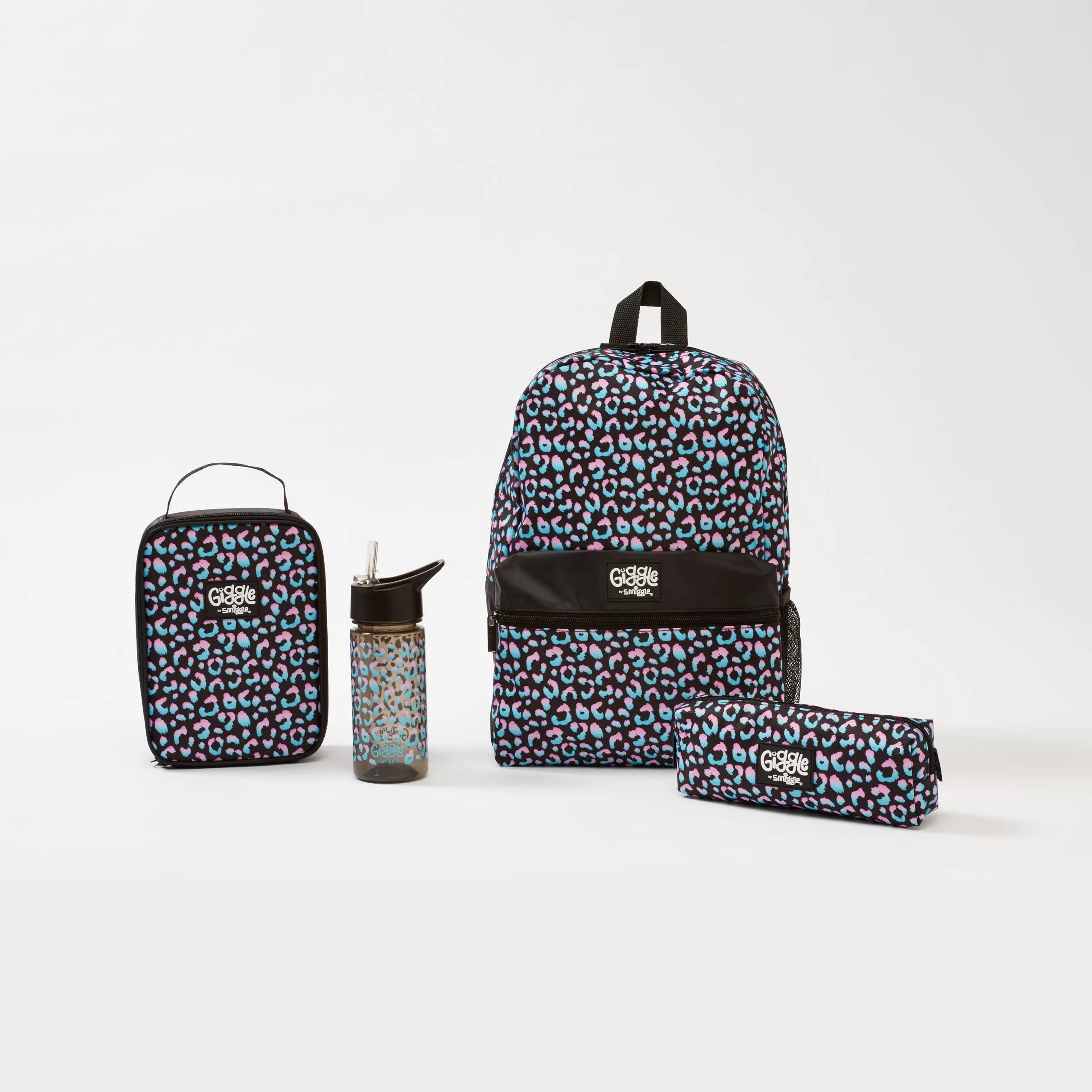 Smiggle - Conjunto de mochila escolar de primaria Giggle de 4 piezas