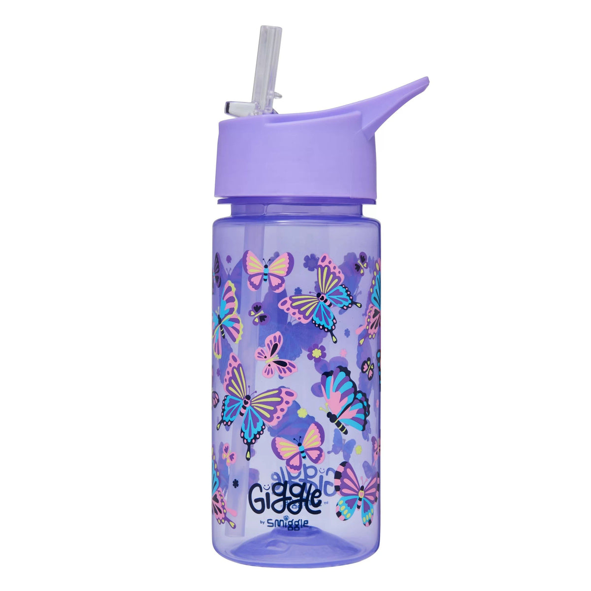 Smiggle - Cantimplora con pajita sin BPA de 450 ml Giggle