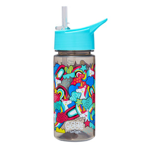 Smiggle - Giggle Vaso de 450 ml con pajita y cierre automático