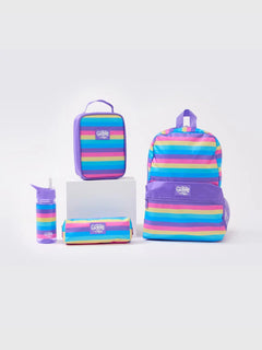 Smiggle - Giggle, mochila escolar arcoíris de 4 piezas