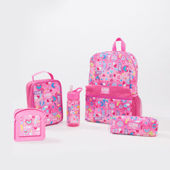 Smiggle - Juego de mochila escolar con fiambrera Giggle