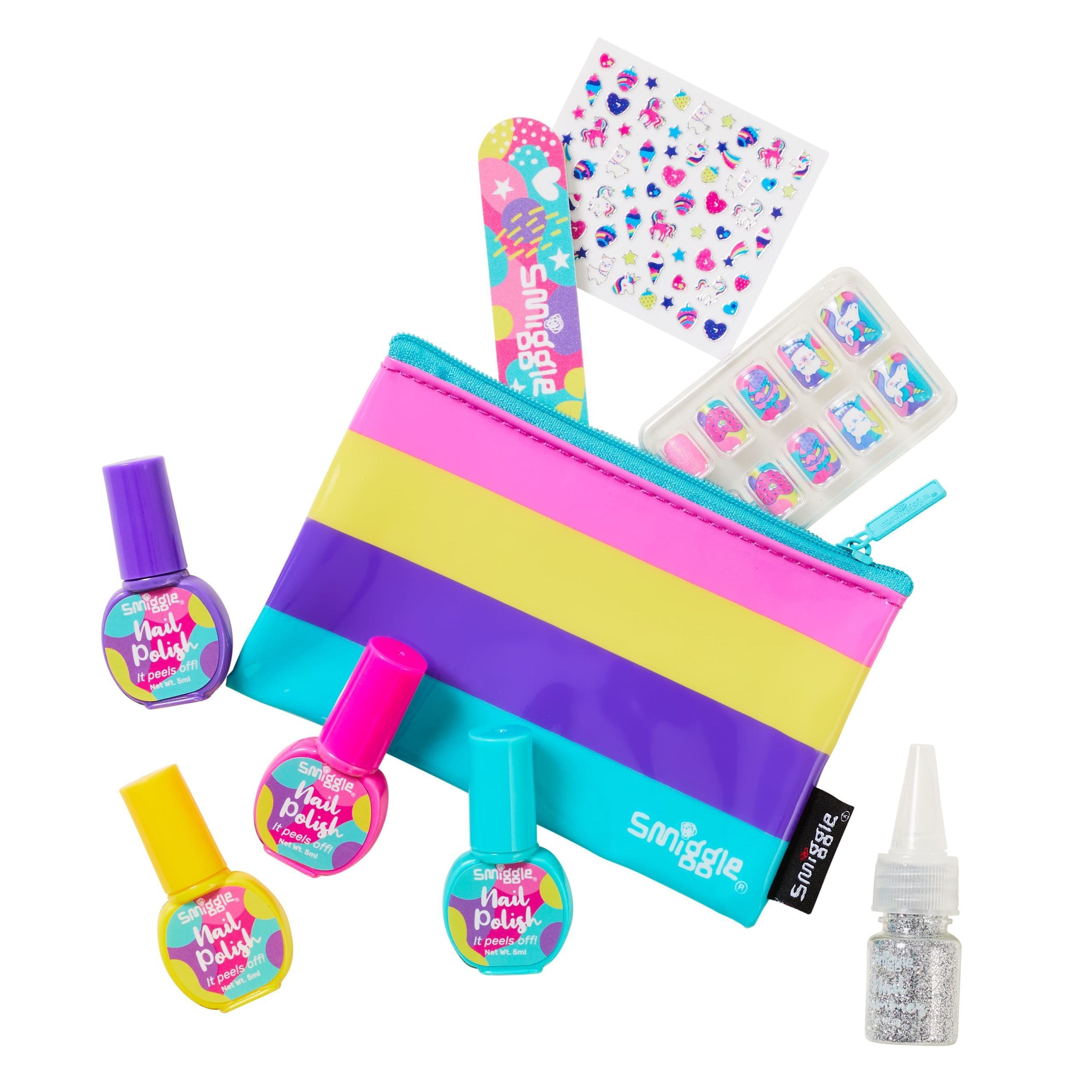 Smiggle - Kit de regalo Glam para el cuidado de uñas de niños