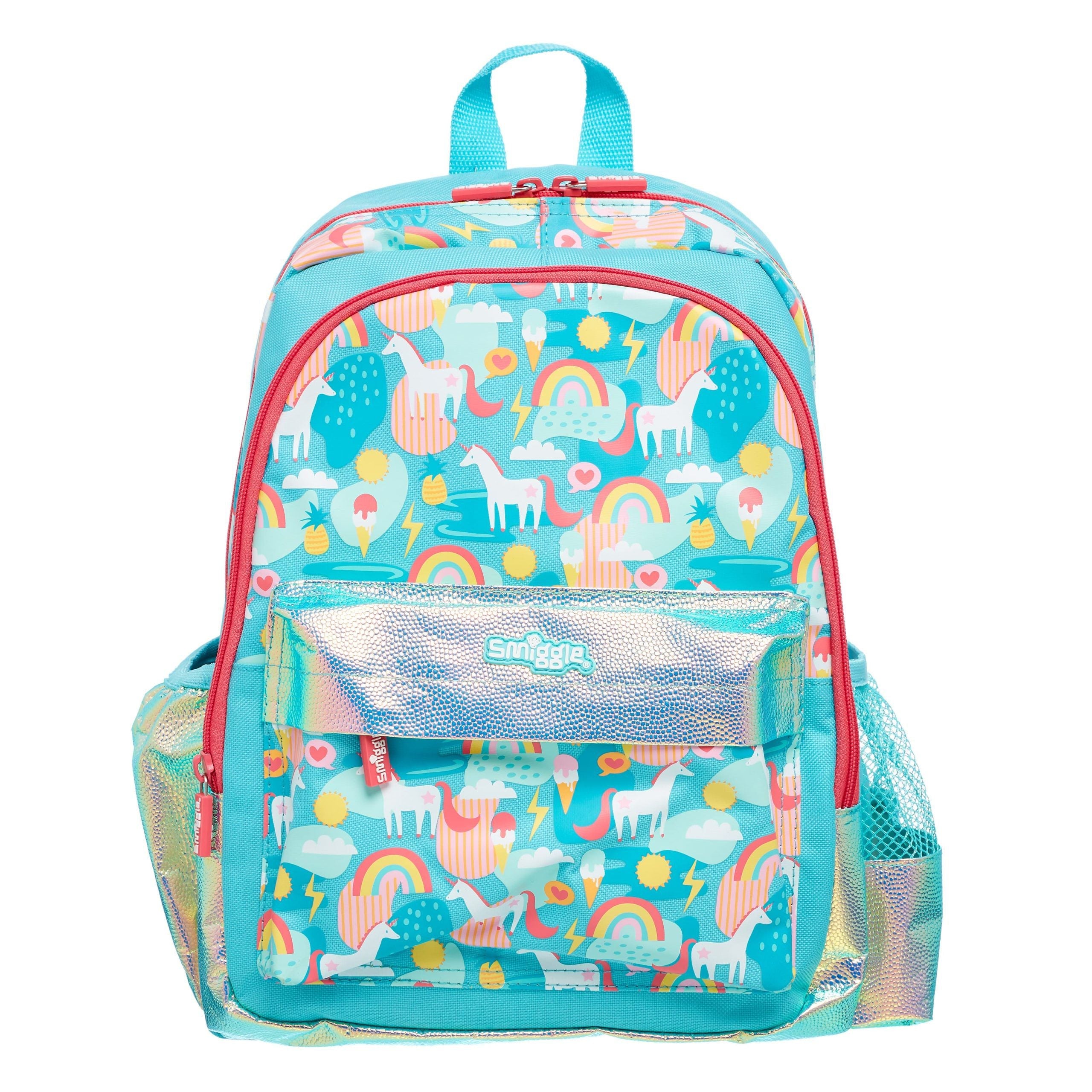 Smiggle - Mochila Go Junior Azul Unicornio