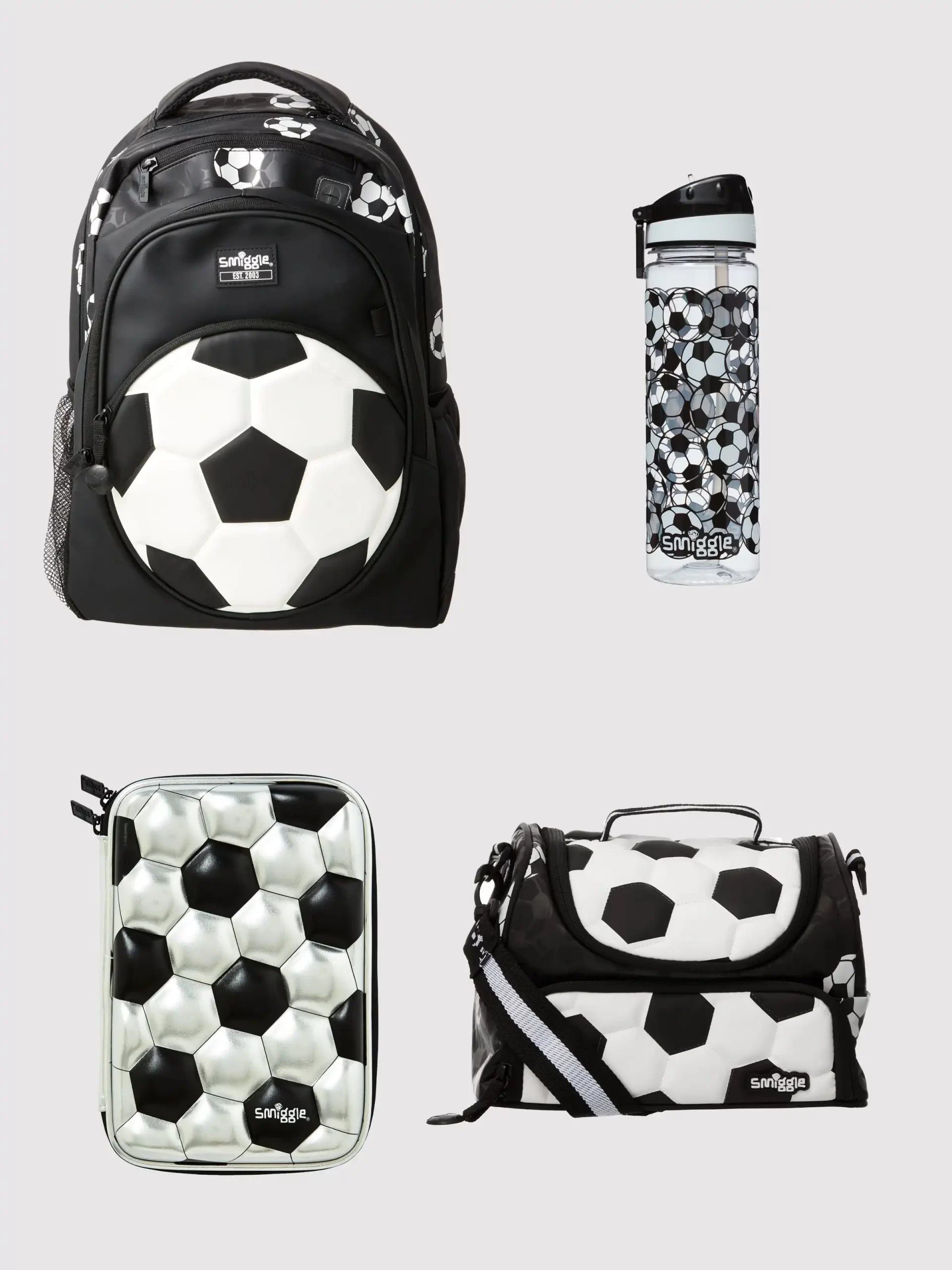 Smiggle - Set de Mochila Escolar de 4 Piezas Goal