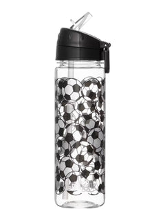 Smiggle - Botella de agua Goal de 650 ml sin BPA con pajita