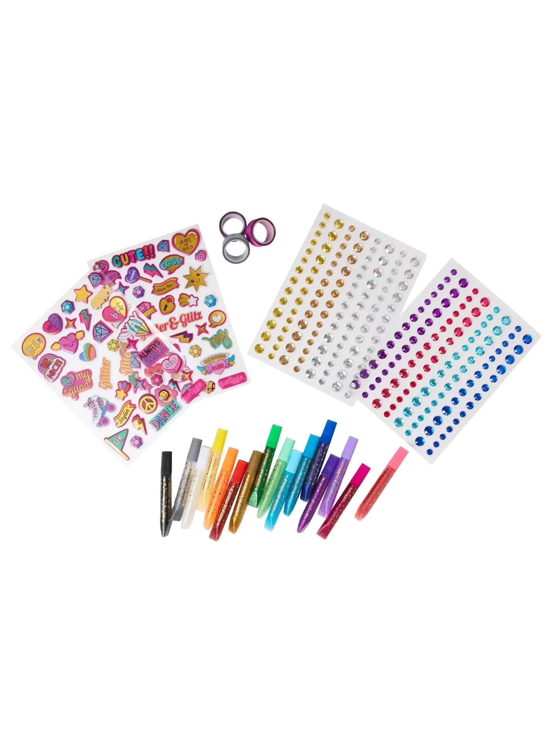 Smiggle - Kit de papelería con coloreado, pegatinas y purpurina deslumbrantes