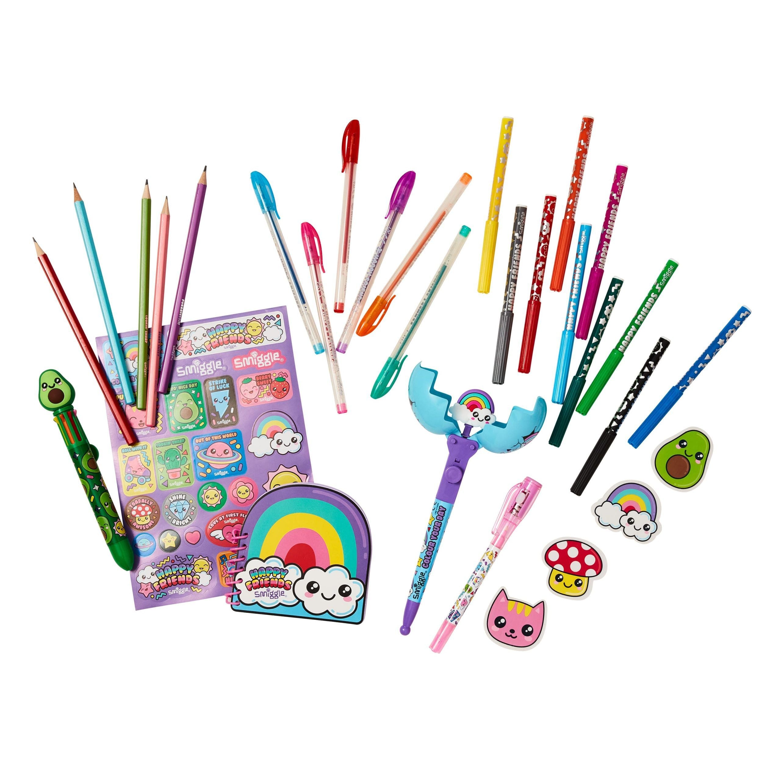 Smiggle - Set de Colorear y Escritura Happy Friends
