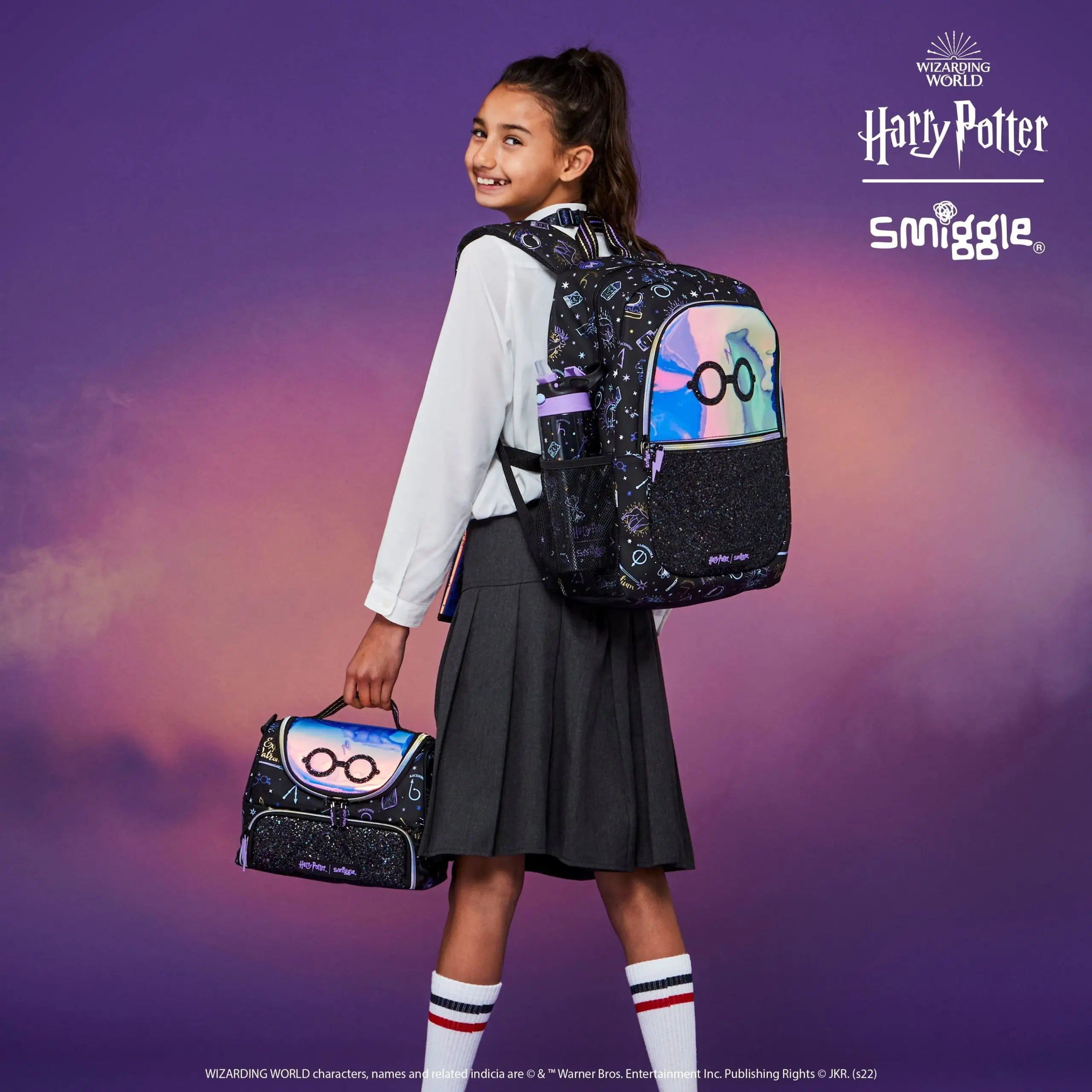 Smiggle - Juego de mochila escolar Harry Potter de 3 piezas