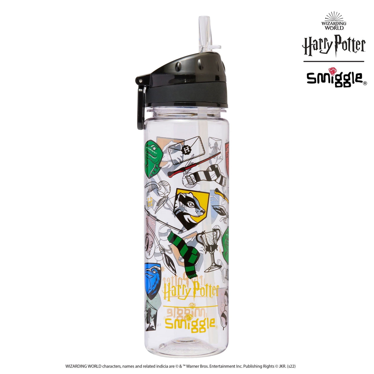 Smiggle - Harry Potter 650ML Botella de agua con pajita sin BPA
