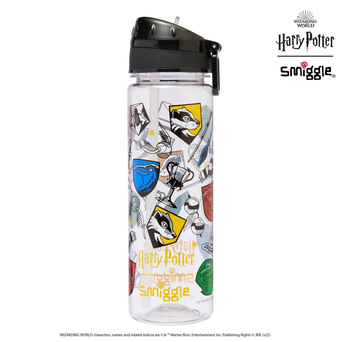 Smiggle - Harry Potter 650ML Botella de agua con pajita sin BPA