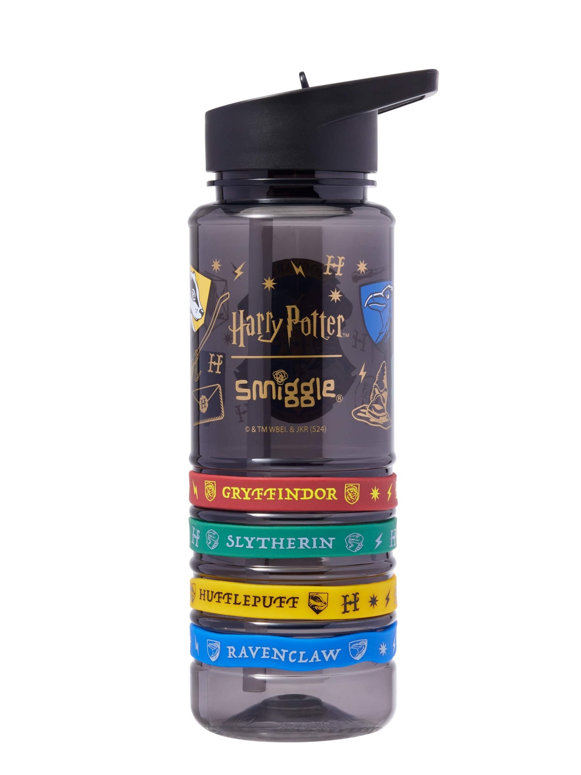 Smiggle - Harry Potter Botella de agua sin BPA con pajita de 750 ml