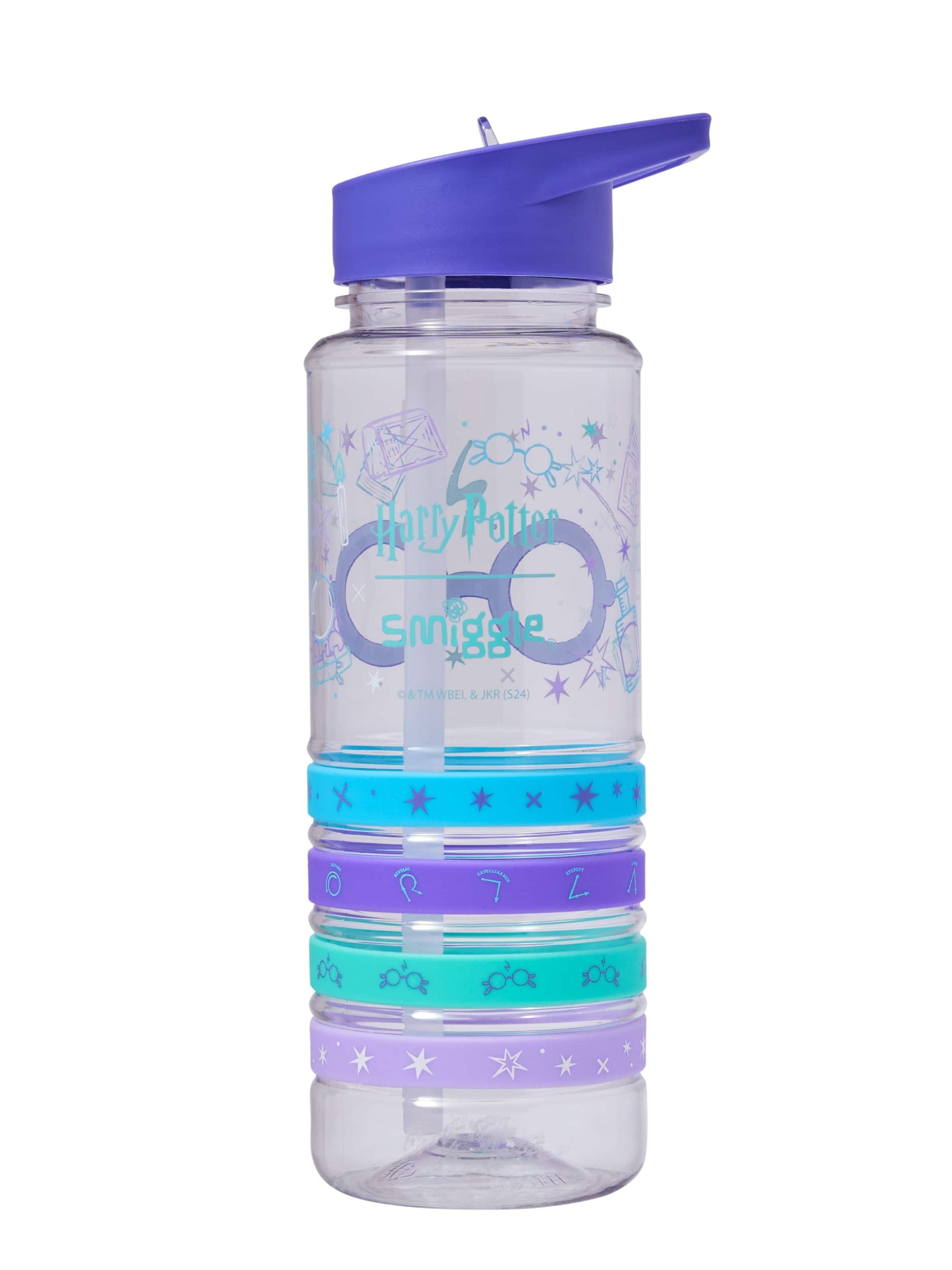 Smiggle - Harry Potter Botella de agua sin BPA con pajita de 750 ml
