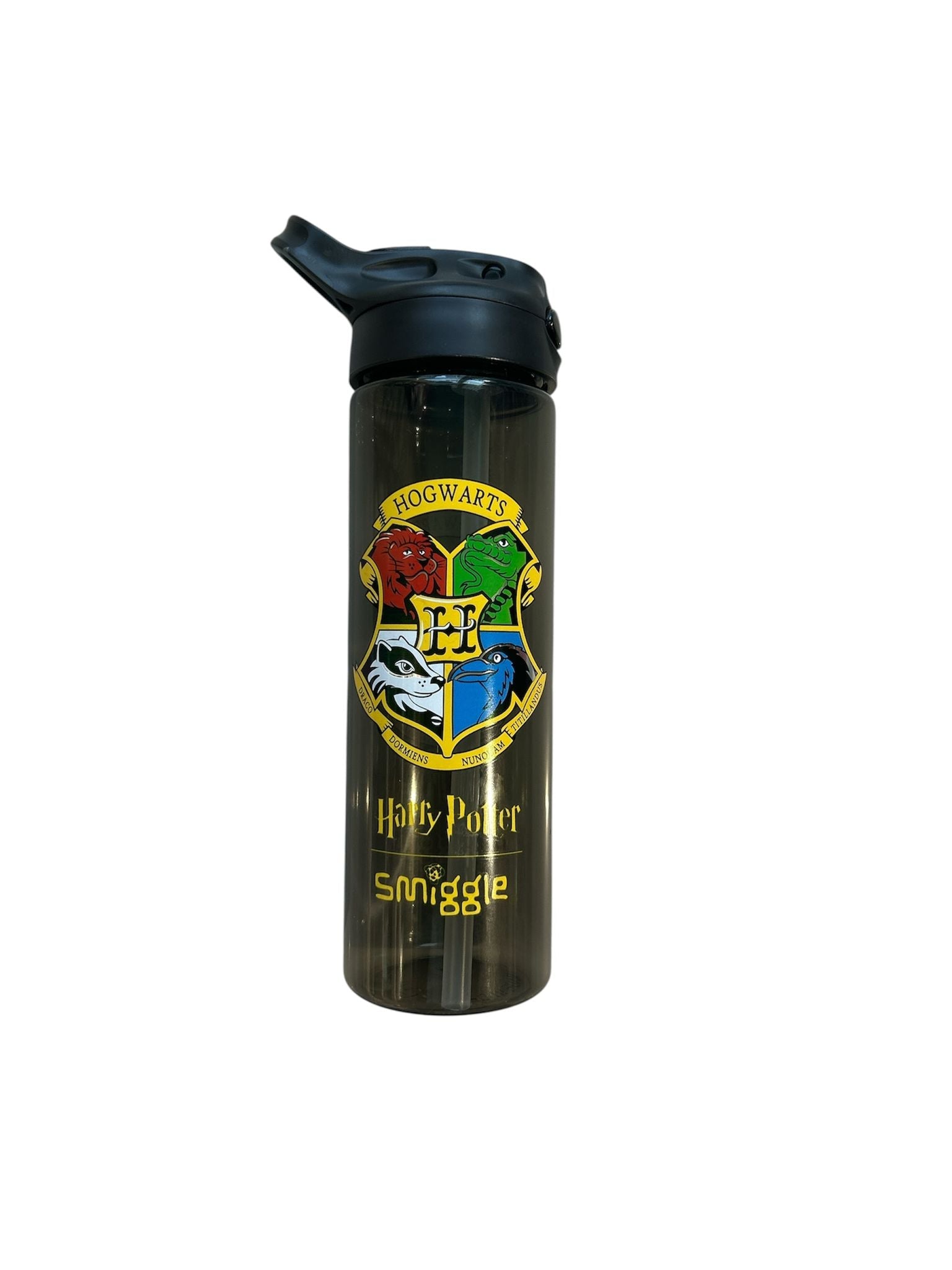 Smiggle - Botella de agua de 650 ml con pajita automática sin BPA Harry Potter