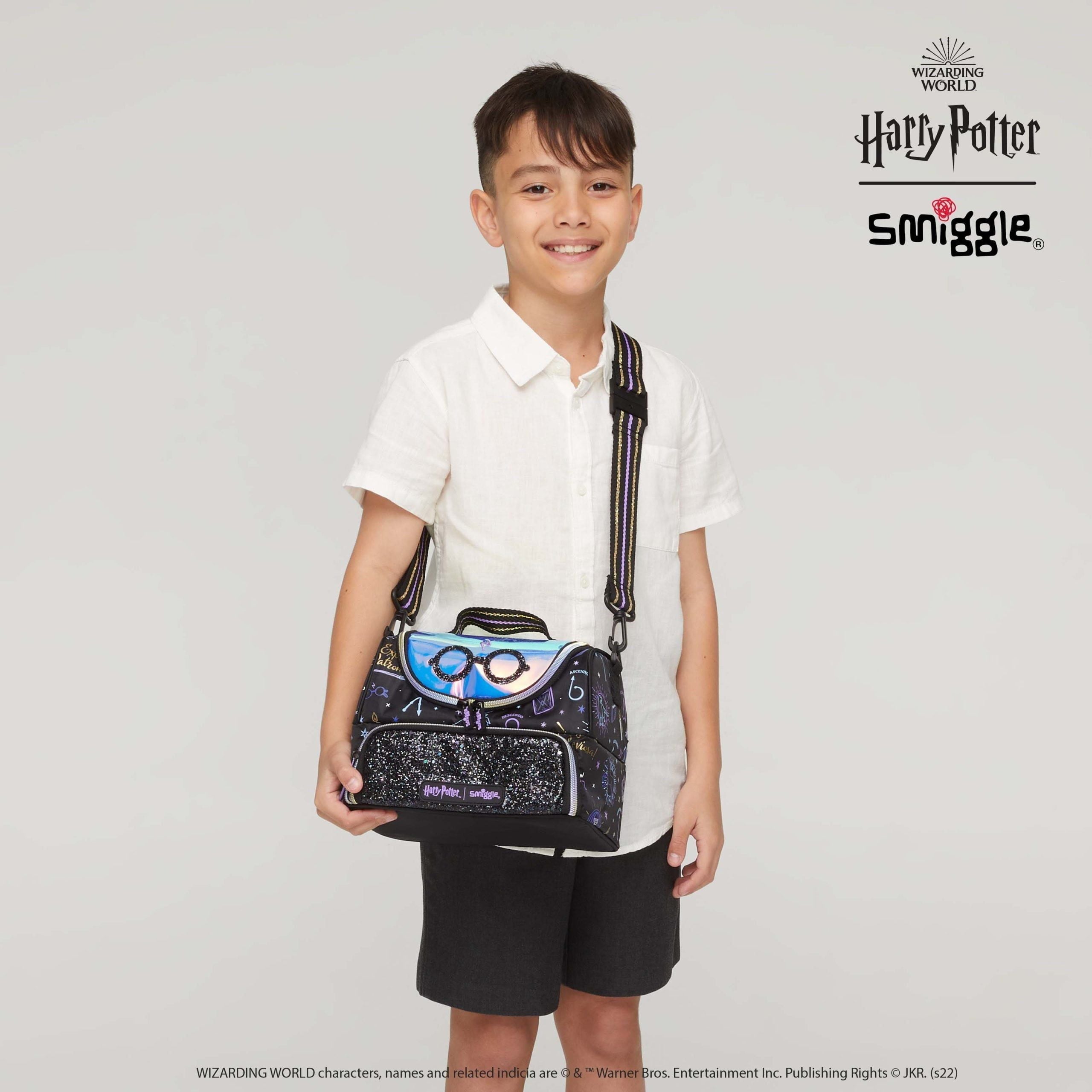 Smiggle - Fiambrera de doble capa con correa Harry Potter