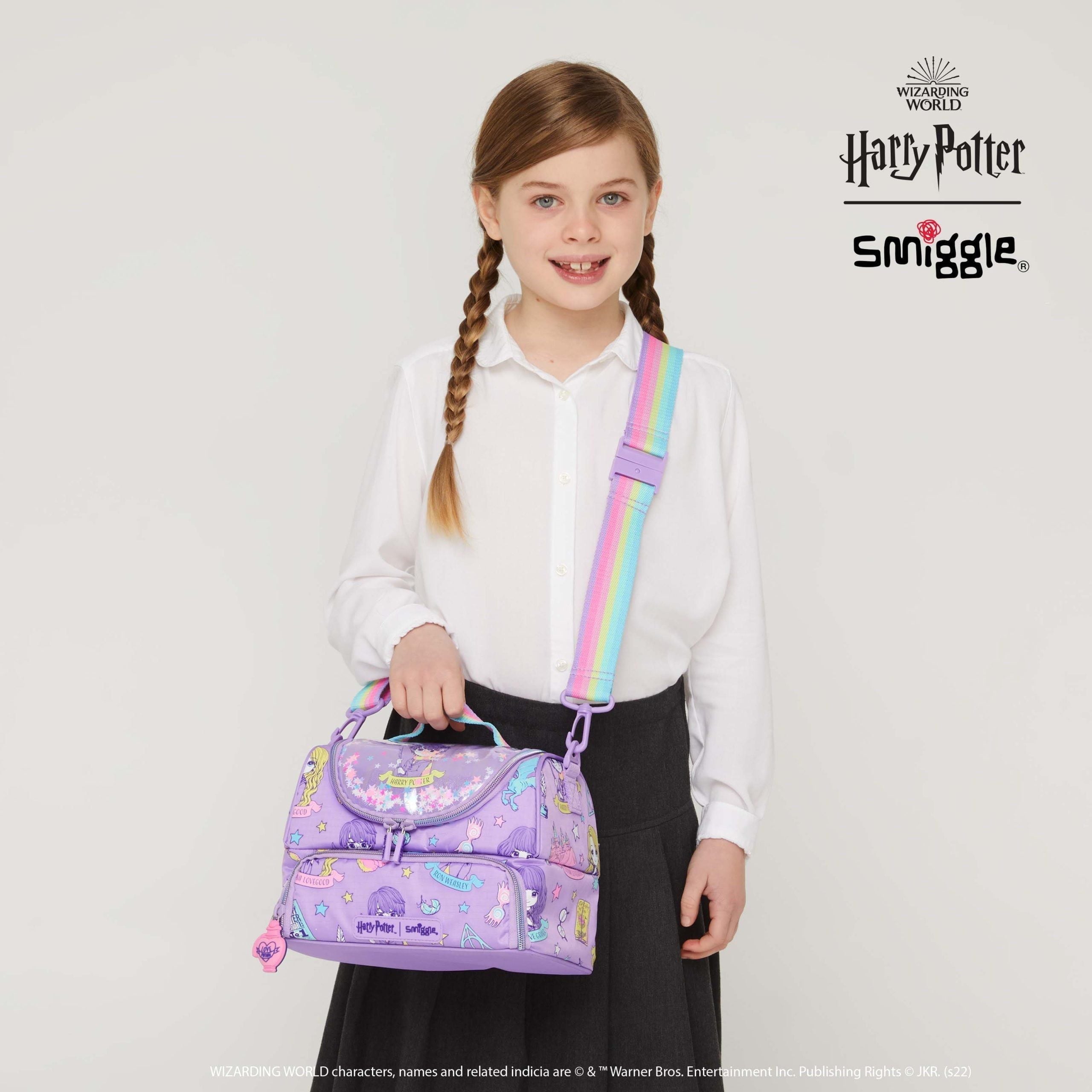 Smiggle - Fiambrera de doble capa con correa Harry Potter