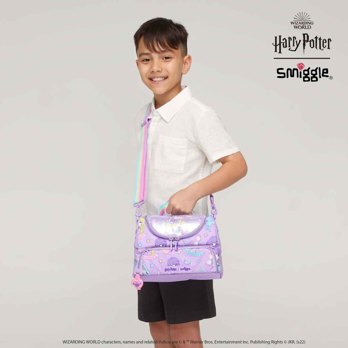 Smiggle - Fiambrera de doble capa con correa Harry Potter