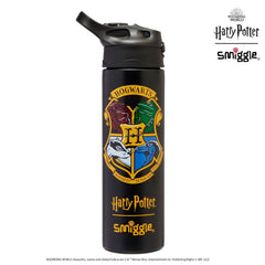 Smiggle - Botella de acero de 520 ML con pajita automática Harry Potter