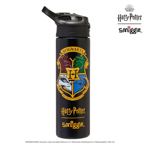 Smiggle - Botella de acero de 520 ML con pajita automática Harry Potter