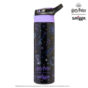 Smiggle - Botella de acero de 520 ML con pajita automática Harry Potter