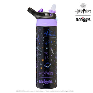 Smiggle - Botella de acero de 520 ML con pajita automática Harry Potter