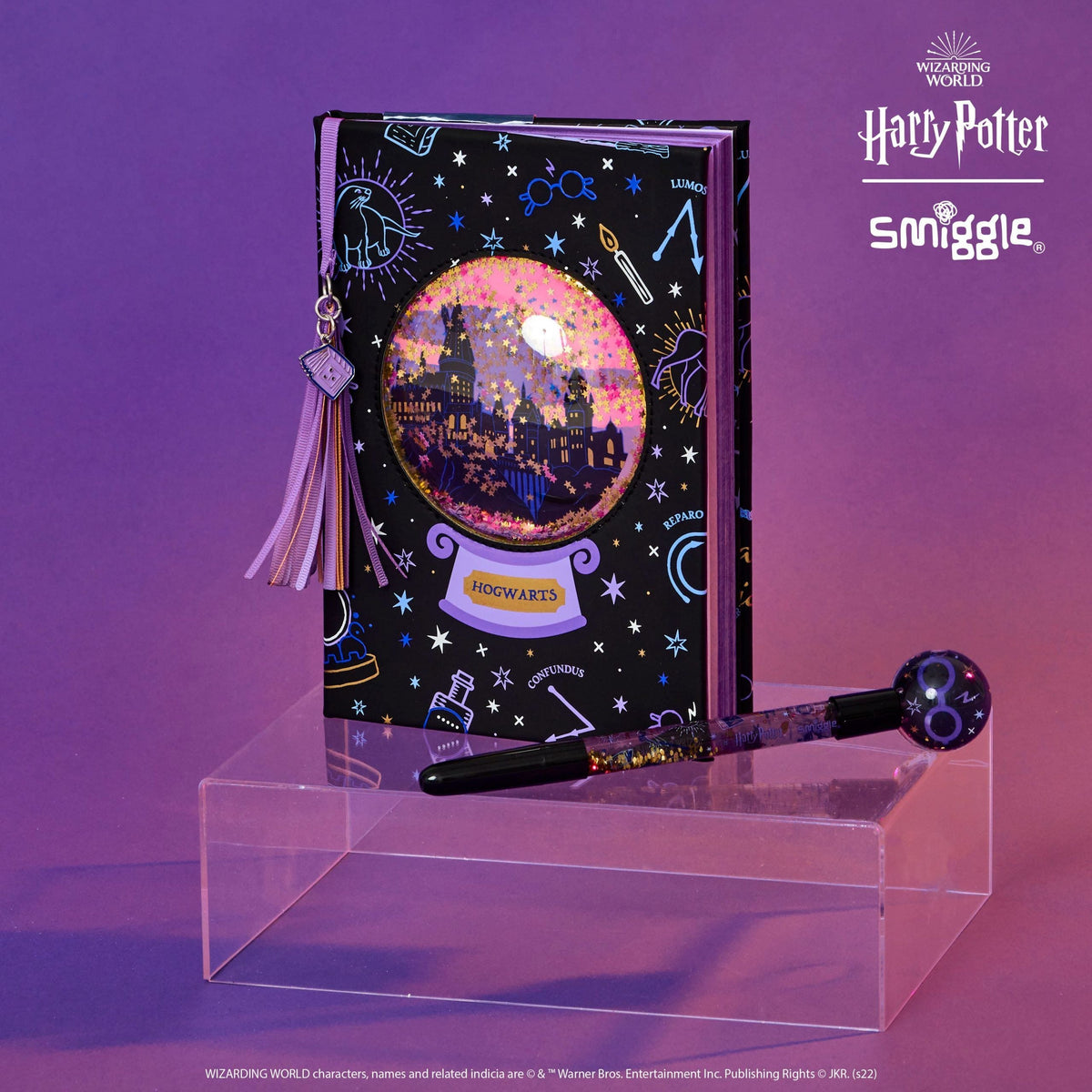Smiggle - Bolígrafo con purpurina Harry Potter
