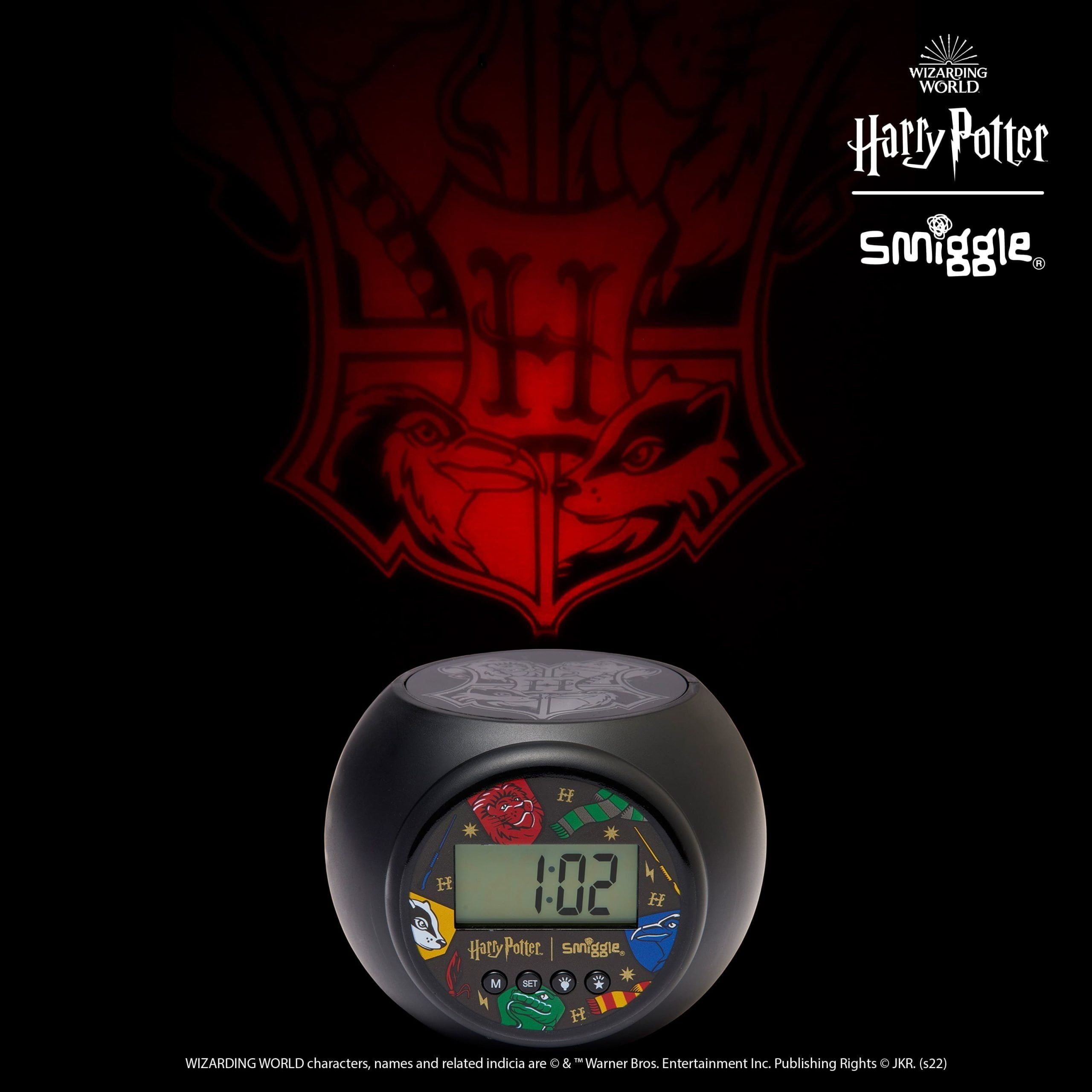 Smiggle - Harry Potter Reloj de mesa digital con proyector y luz